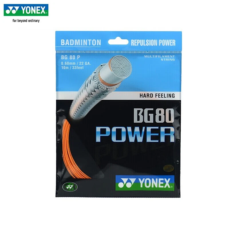 YONEX/尤尼克斯BG80P羽毛球拍线0.68MM线径