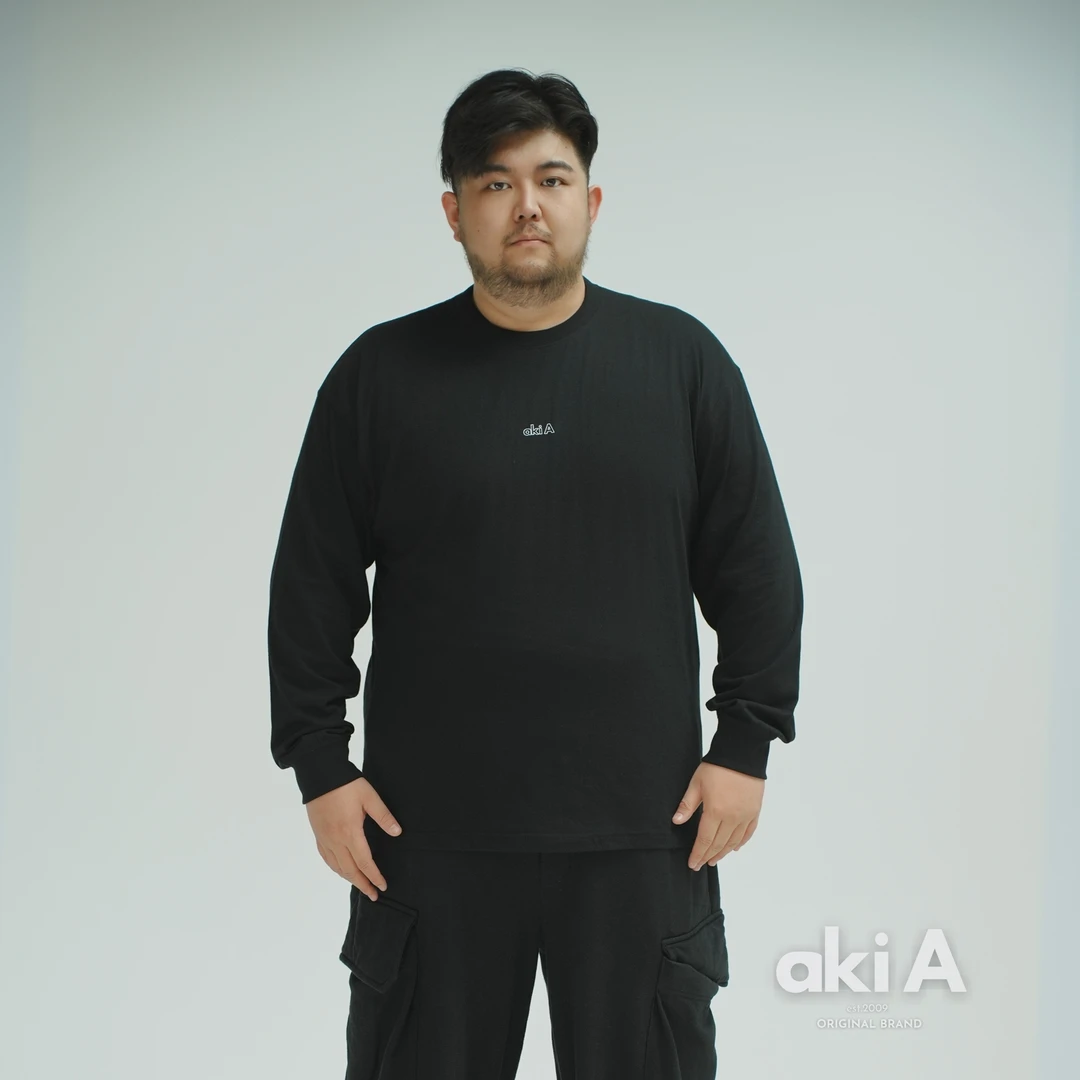 Oversized 长袖T恤 -  基础系列 纯黑