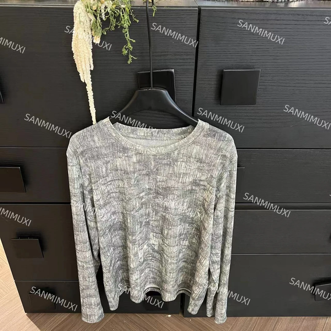 SANMI/叁米  扎染灰色银线长袖防晒上衣 03012