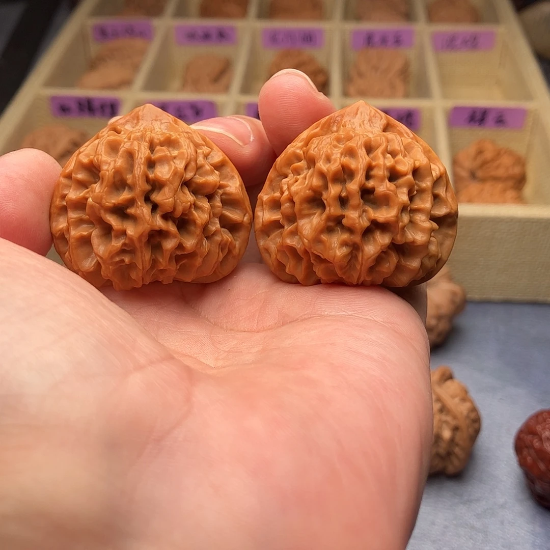文玩核桃把件三角秦闷狮子头39（头货精品