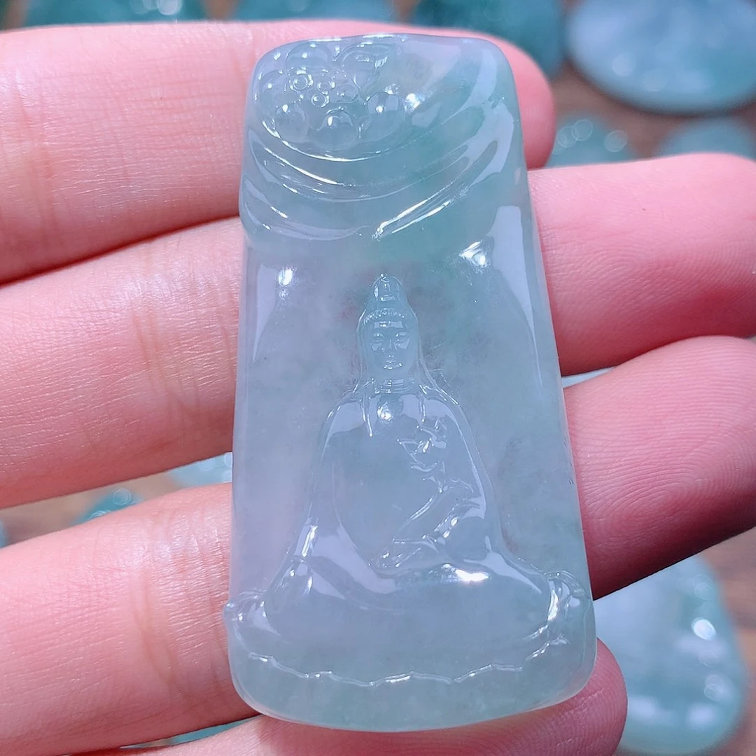 吊坠(不含链)未镶嵌翡翠天然a货翡翠吊坠