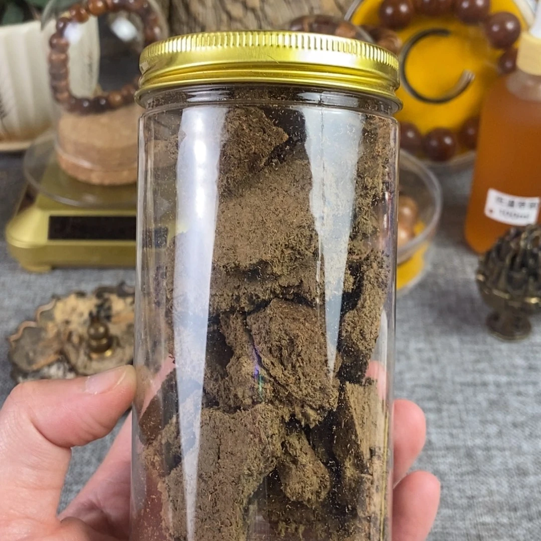 柏木（崖柏）手串/手链北太行黑油骨料水磨粉一罐