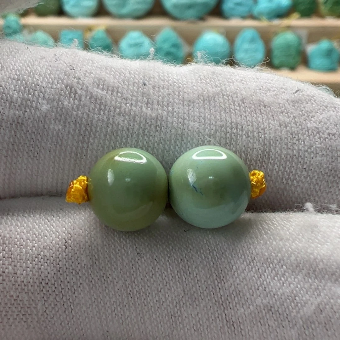 未镶嵌绿松石圆珠8.1mm
