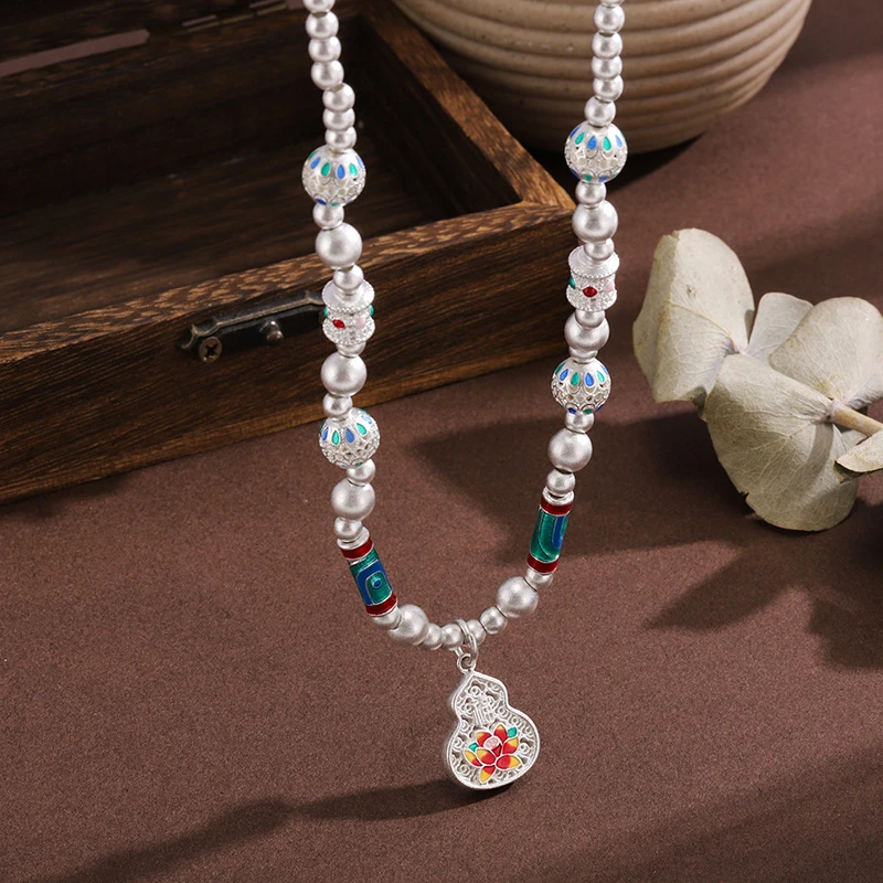 533手链项链两用精美花丝珐琅彩福禄相伴古法国潮