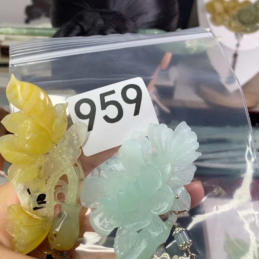 【闪购商品】岫玉发饰未镶嵌金***土