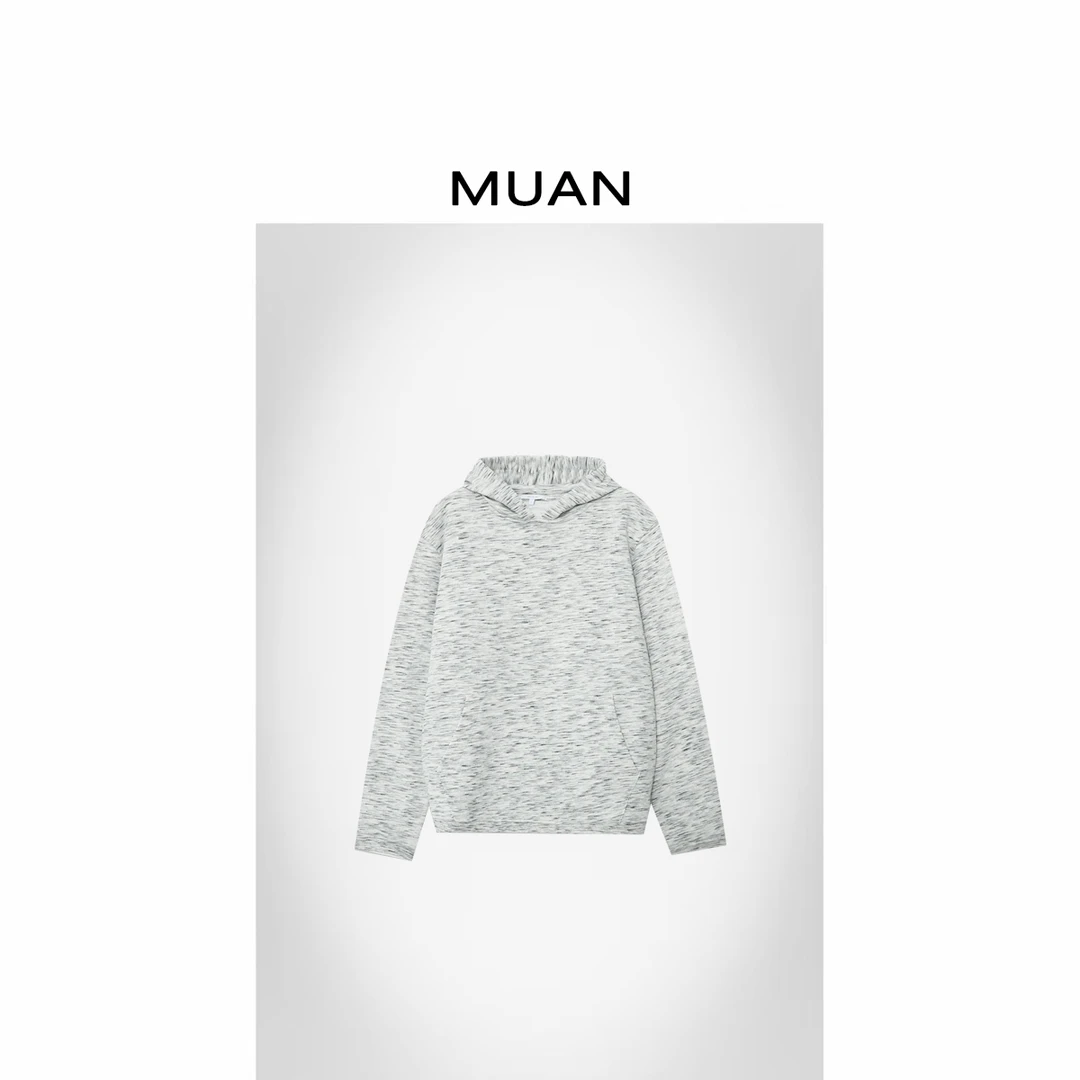 木岸MUAN：《太空灰卫衣》“太空系列”定制上衣连帽卫衣女DG3-8931