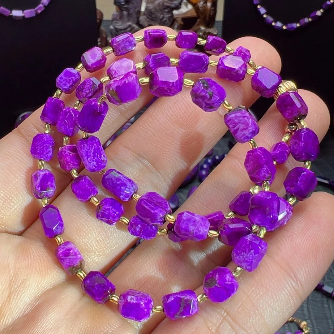 18K金镶嵌苏纪石（舒俱来）项链