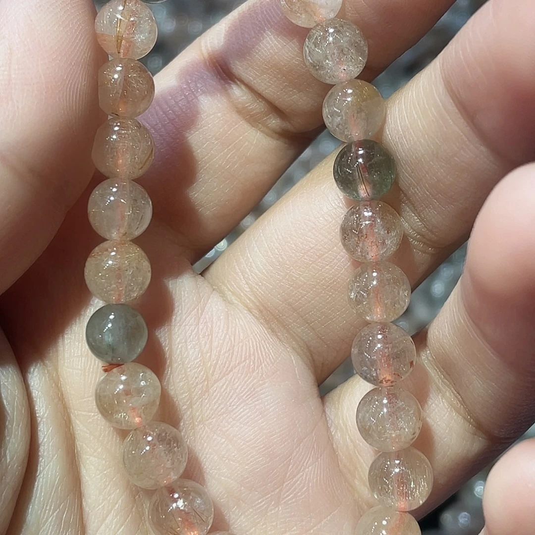 水晶手串未镶嵌彩发晶手串7Ｍ