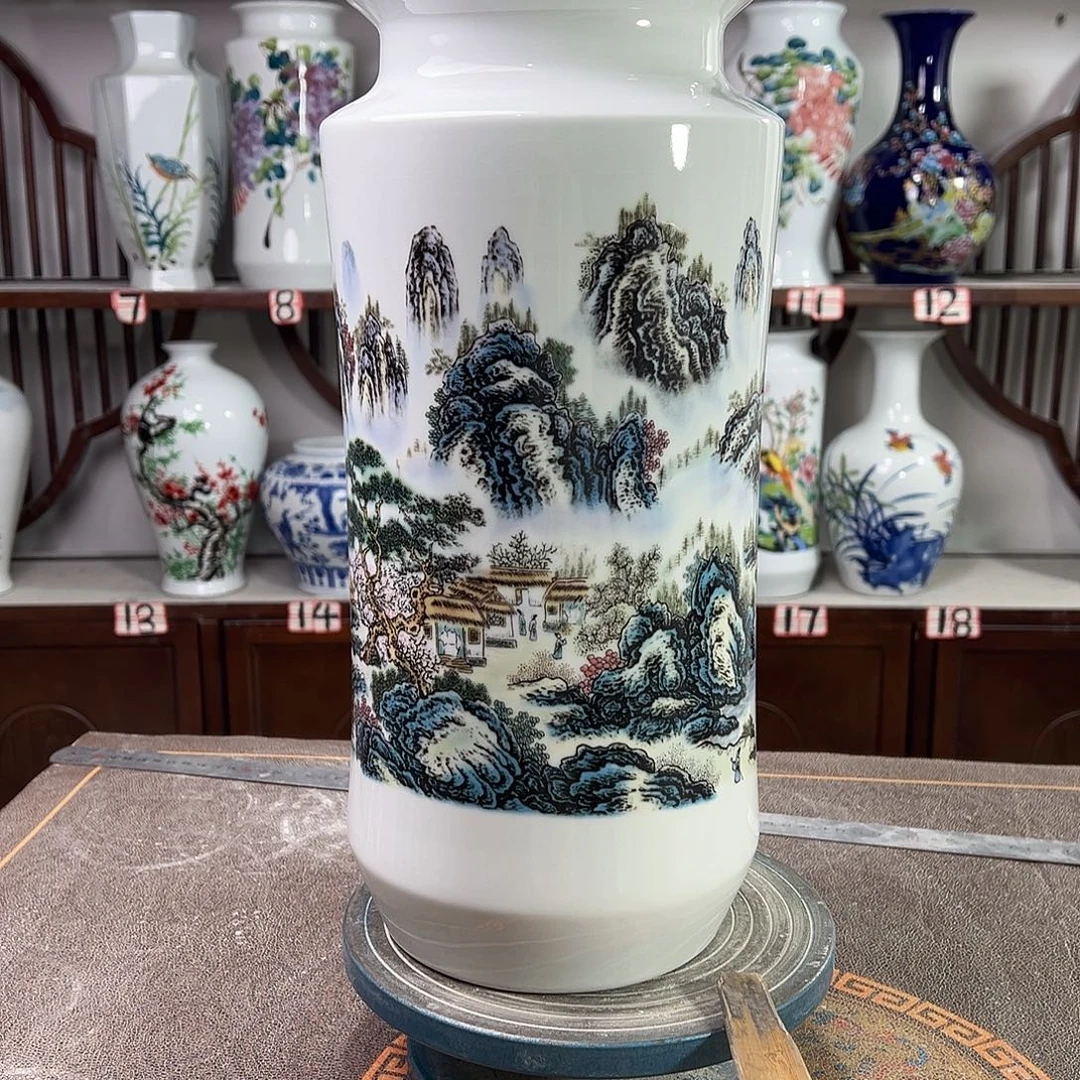 摆件陶景德镇陶瓷书山水