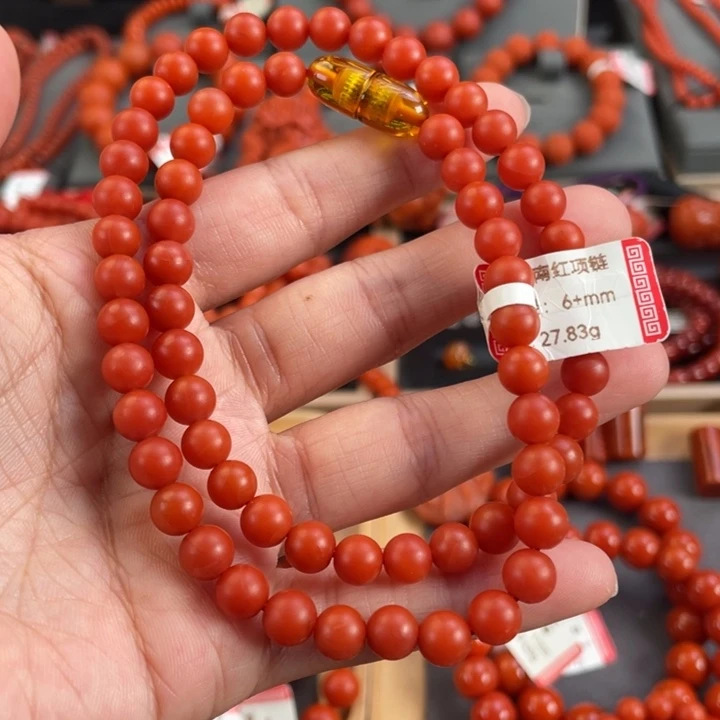 南红玛瑙未镶嵌项链6➕