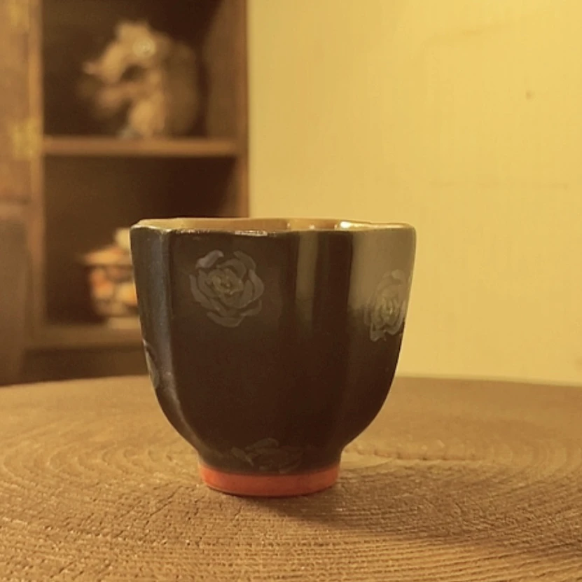 00218茶杯创意陶瓷品茗杯女士专用手绘清新茶杯创意陶瓷