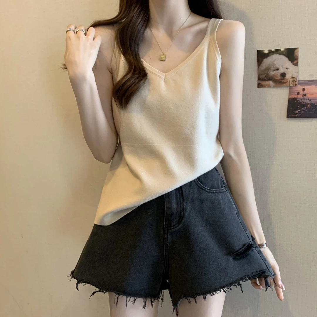 单/两件装 大码宽松吊带背心女2025夏季新款胖mm遮肚显瘦洋气上衣