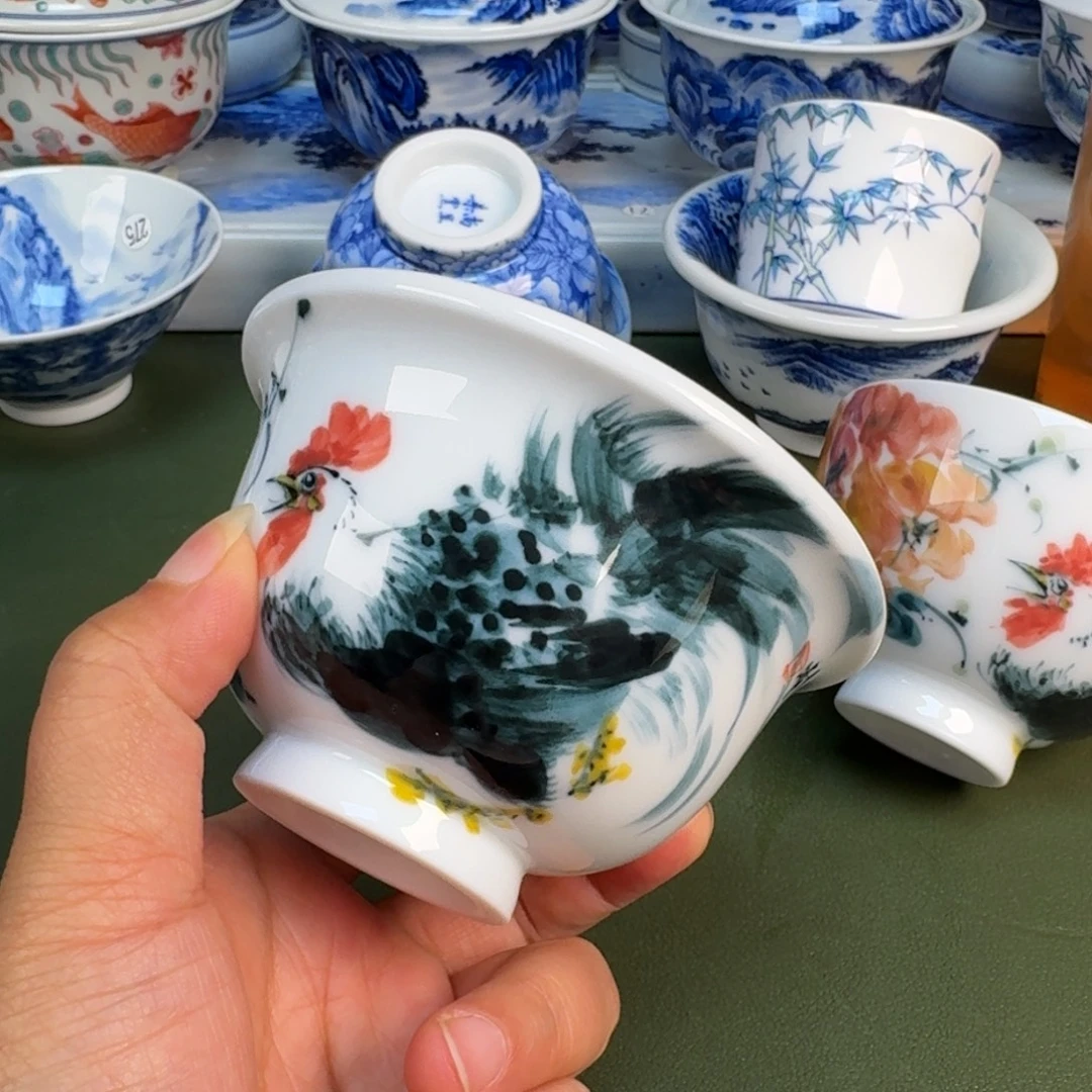 陶景德镇纯手绘茶具圆圆215