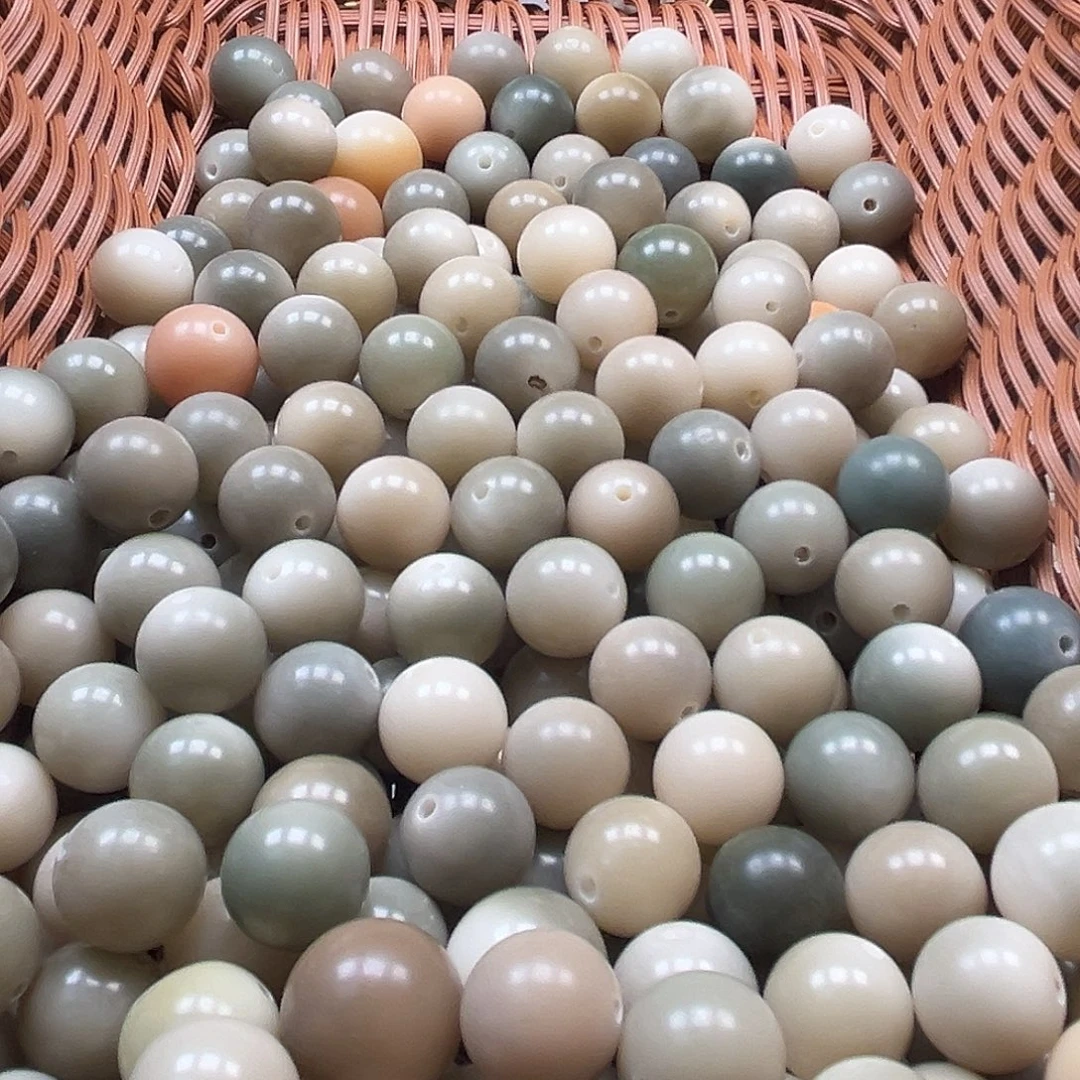 菩提根/象牙果手串微瑕卡16干磨圆200颗