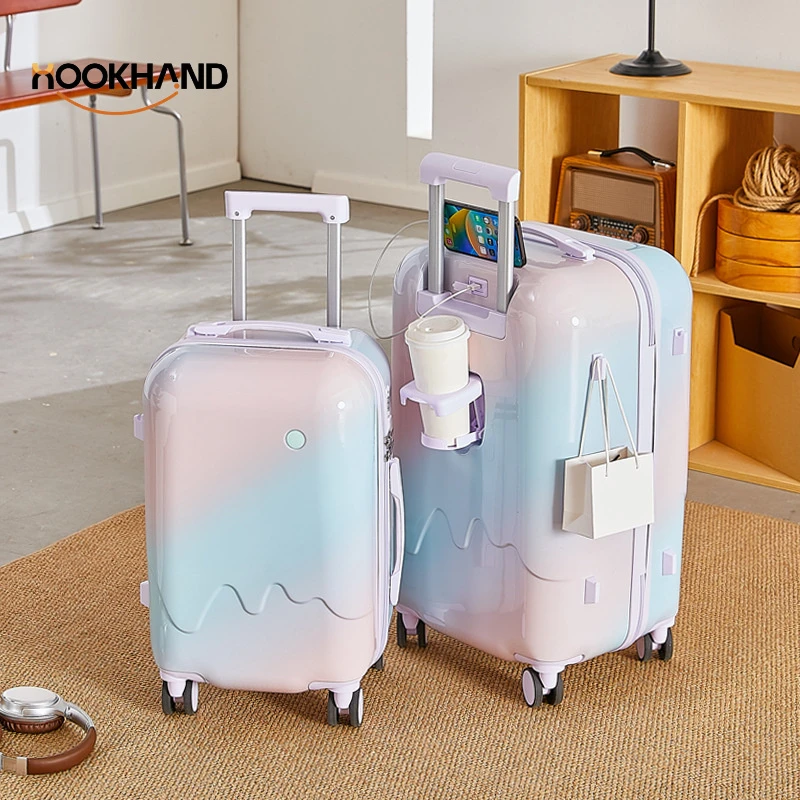 2025年渐变款行李箱爆火女高颜值24寸旅行拉杆箱20寸登机箱密码箱