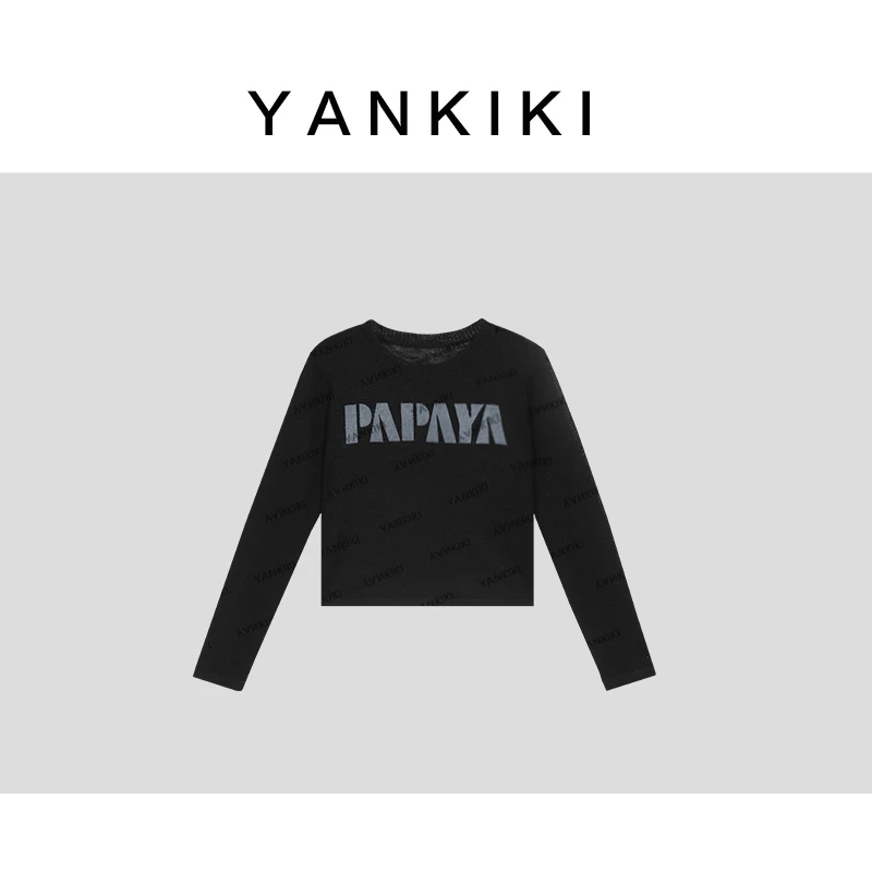 小垫肩字母线衣 YANKIKI 2025秋季新款NEW