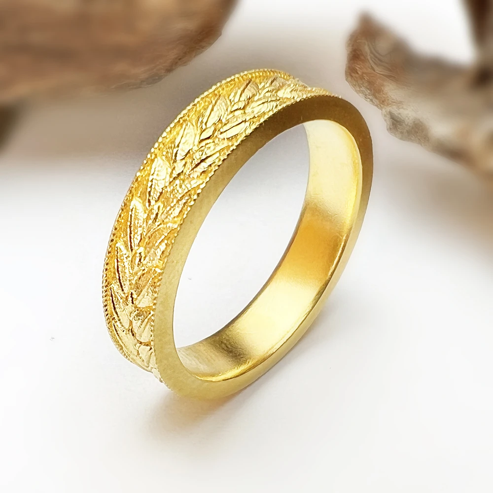 【戒指】足金999【黄金首饰】【麦穗戒指】