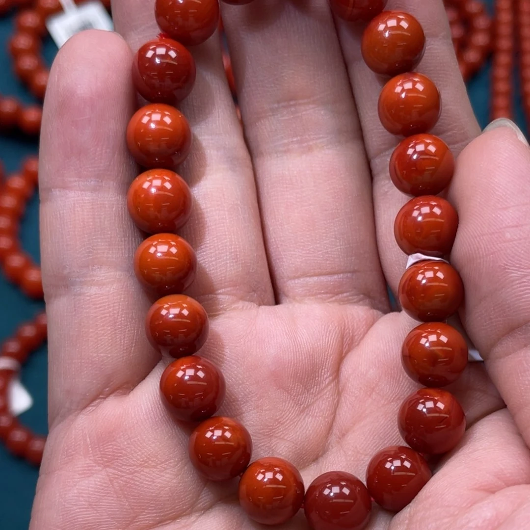 手串未镶嵌南红玛瑙瓦西料锦红9m