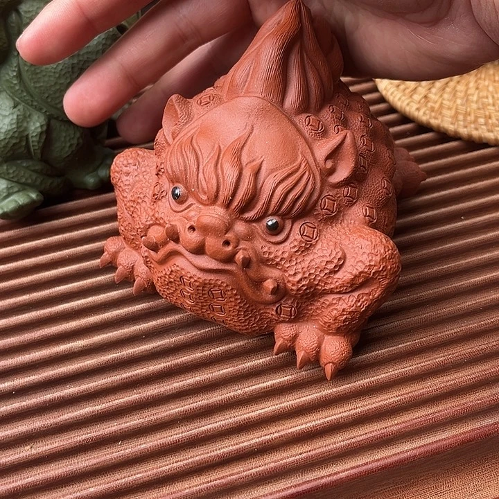 未***光紫砂茶宠紫砂金蟾