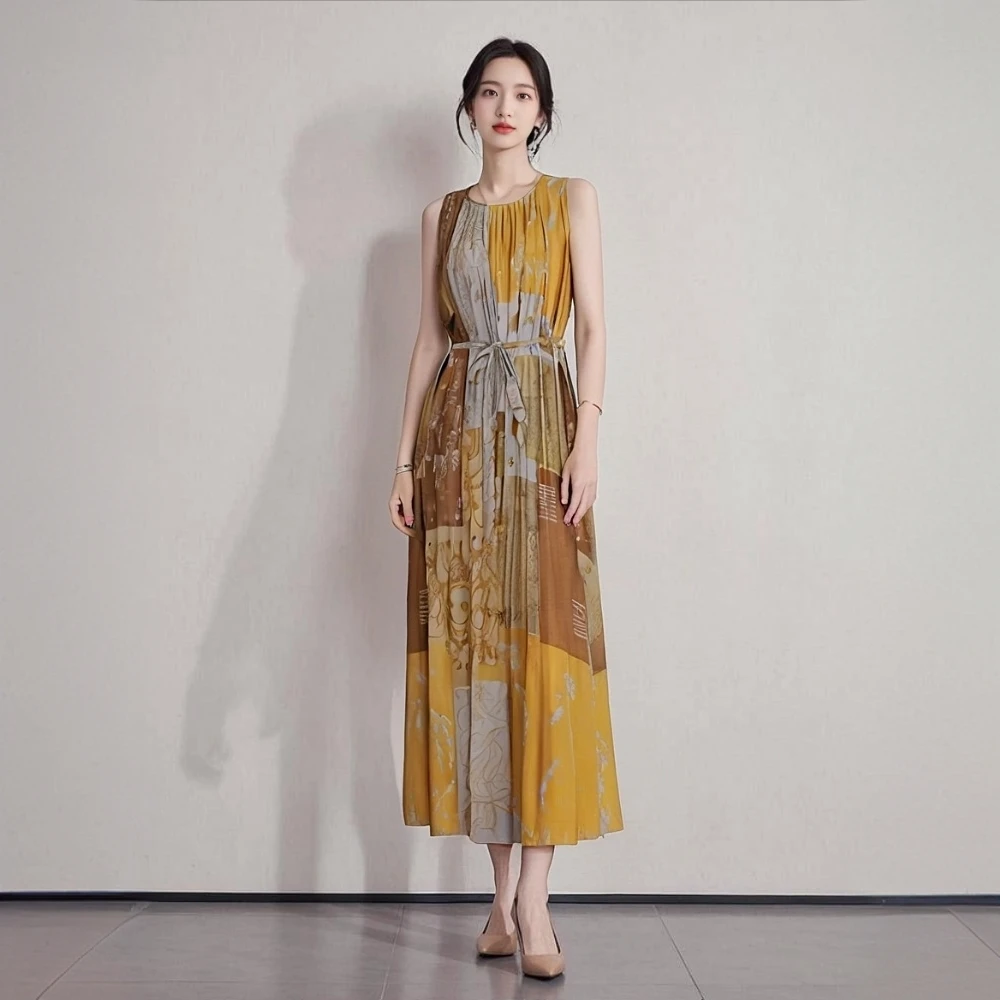 7288-21新款女士无袖连衣裙