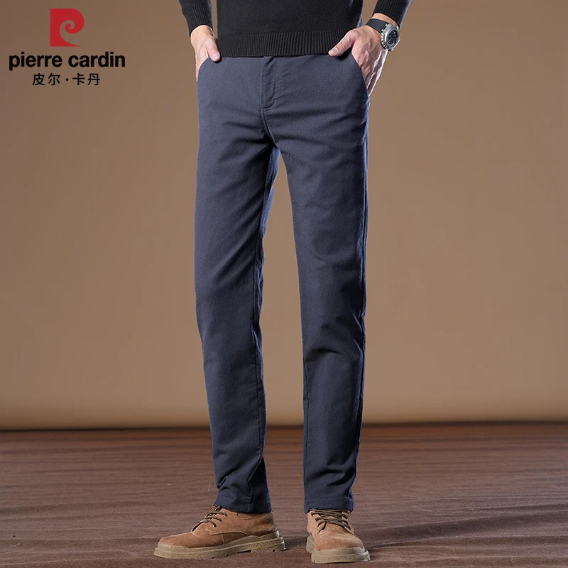 皮尔卡丹-早春新款休闲裤男士宽松直筒裤轻奢百搭商务休闲裤-295