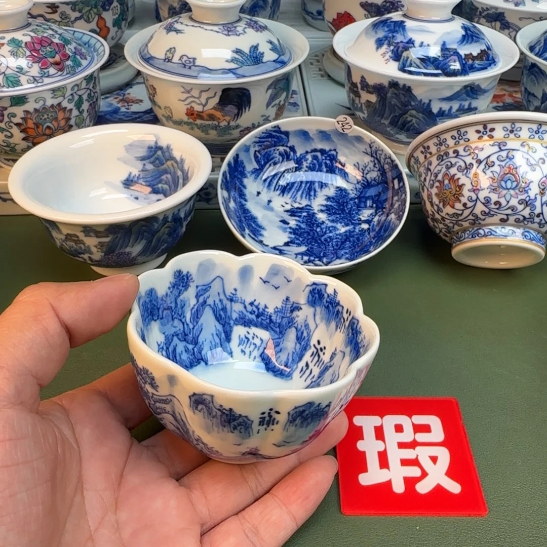 纯手工纯手绘茶具石头270