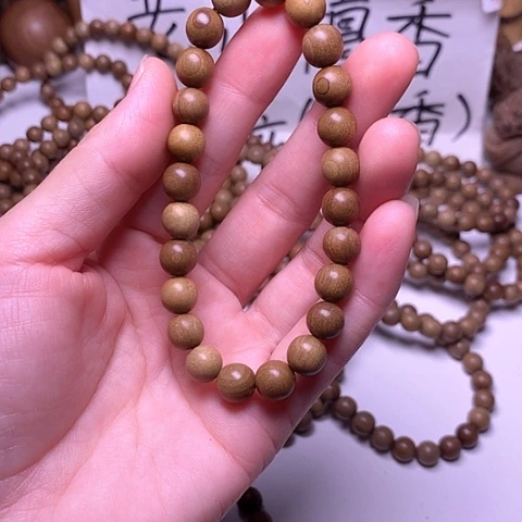 檀香木手串/手链檀香0.8/25单圈顺纹