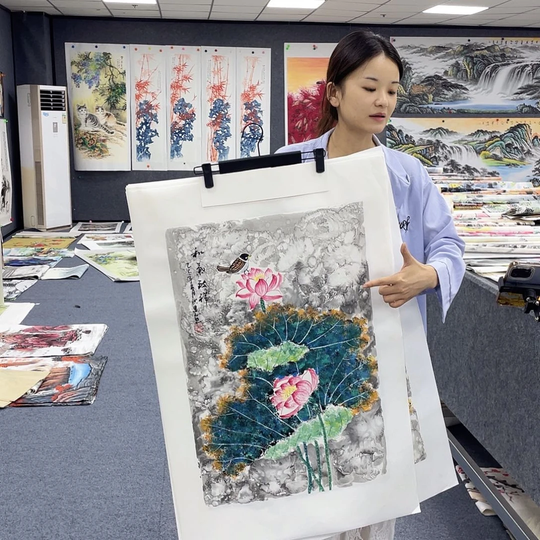 国画作品小姐姐放漏…