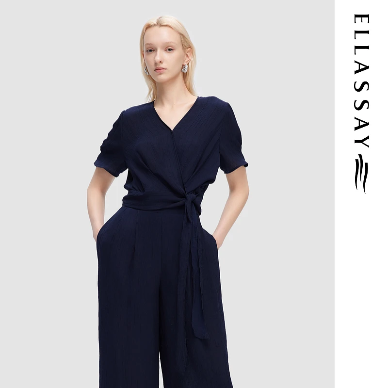 歌力思夏季新款时尚通勤修身百搭衬衫女EWD352C03300