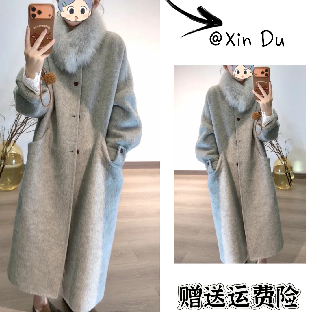 2025秋冬季新款时尚显瘦气质女士网红洋气风衣百搭款D25004