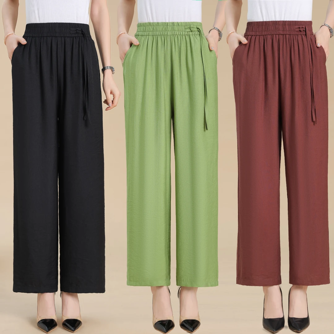 显瘦高腰休闲裤2025年新款宽松九分裤遮肉垂感直筒裤舒适百搭洋气