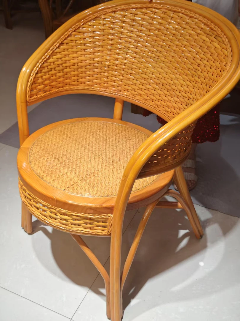 45坐高软坐底棕绳坐底黄色大双拼椅