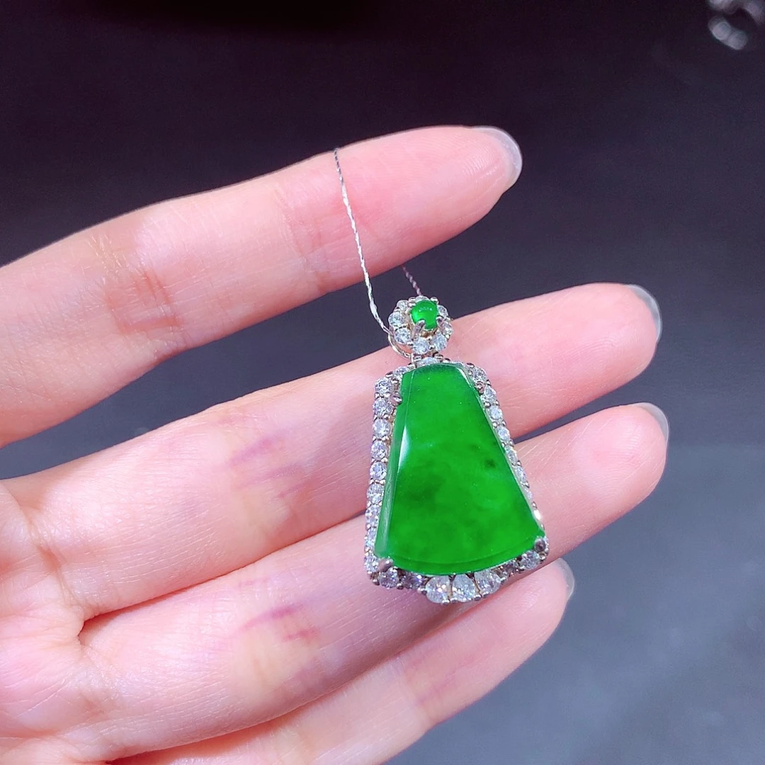 银S925镶嵌戒指翡翠翡翠