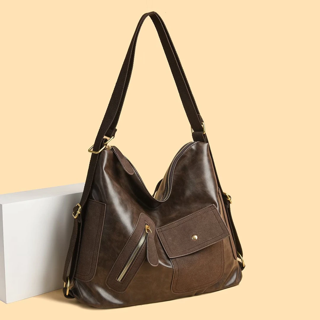 新款时尚轻奢百搭潮流女士单肩斜挎包8405咖色