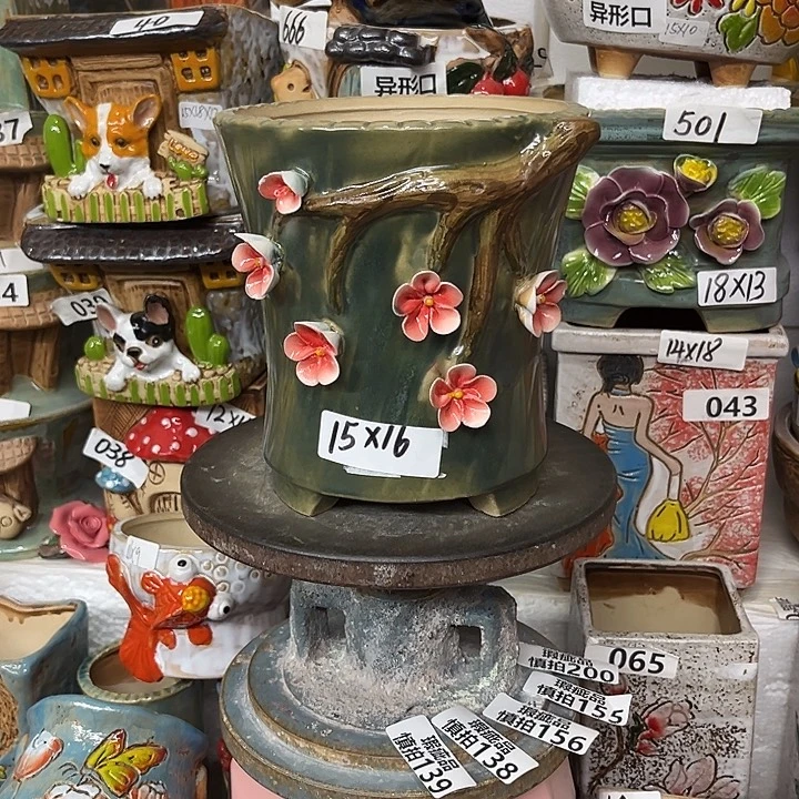 粗陶材质多肉花盆