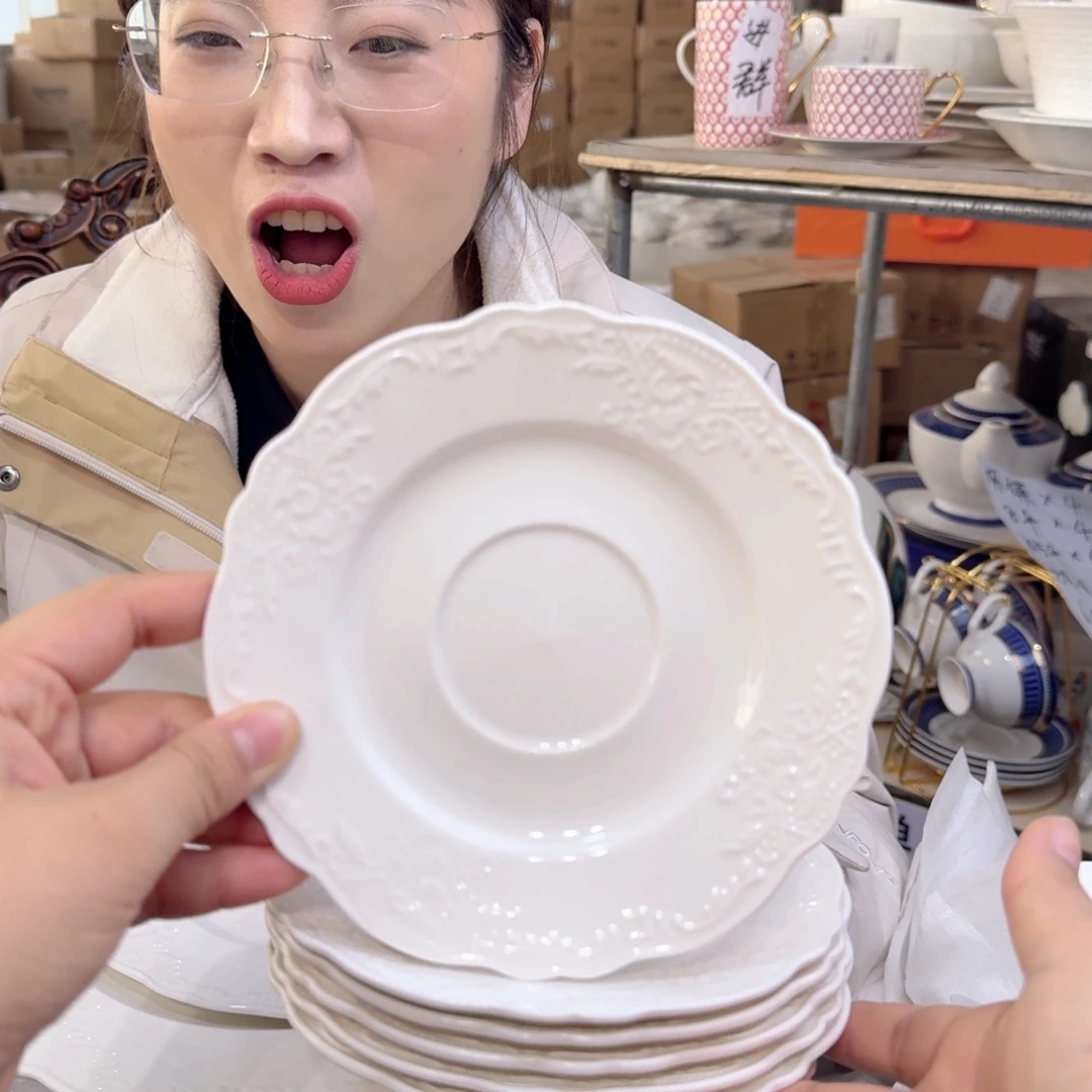 骨瓷骨瓷6英寸味碟15cm 10个实用外贸骨瓷