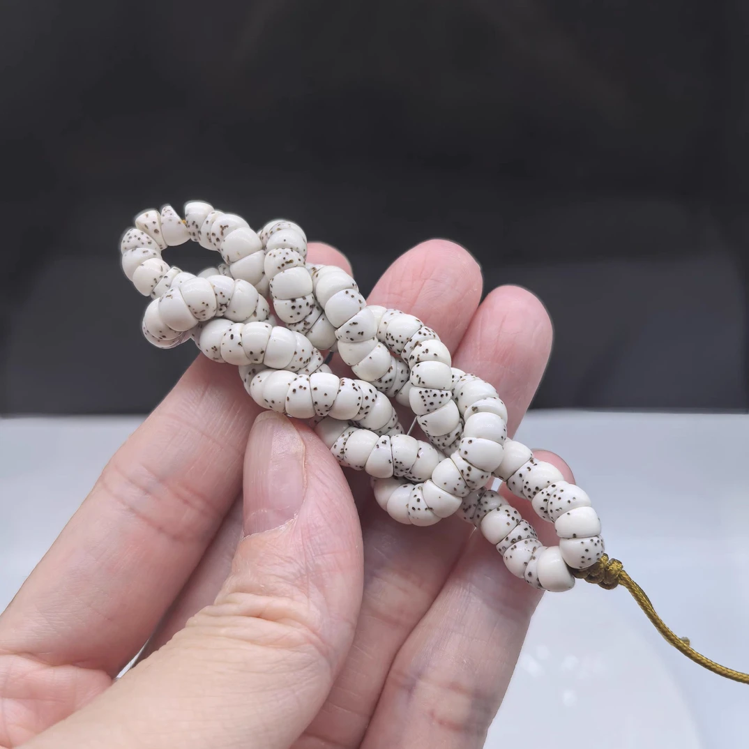 精品猪大肠斜切脱脂108单圈男女手串文玩佛珠108