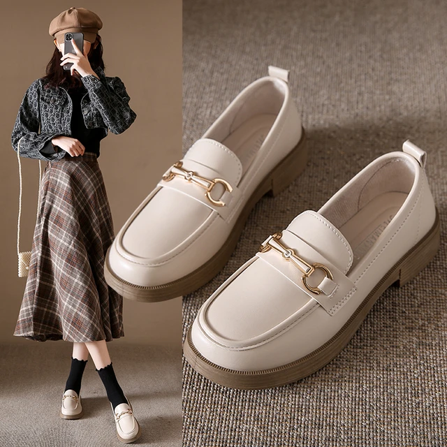 乔丹态极超软乐福鞋女2025新款春秋真皮小皮鞋英伦风温州女鞋工作