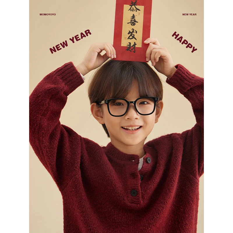 新年款【红运当头】亲子半开领毛衣 7324D