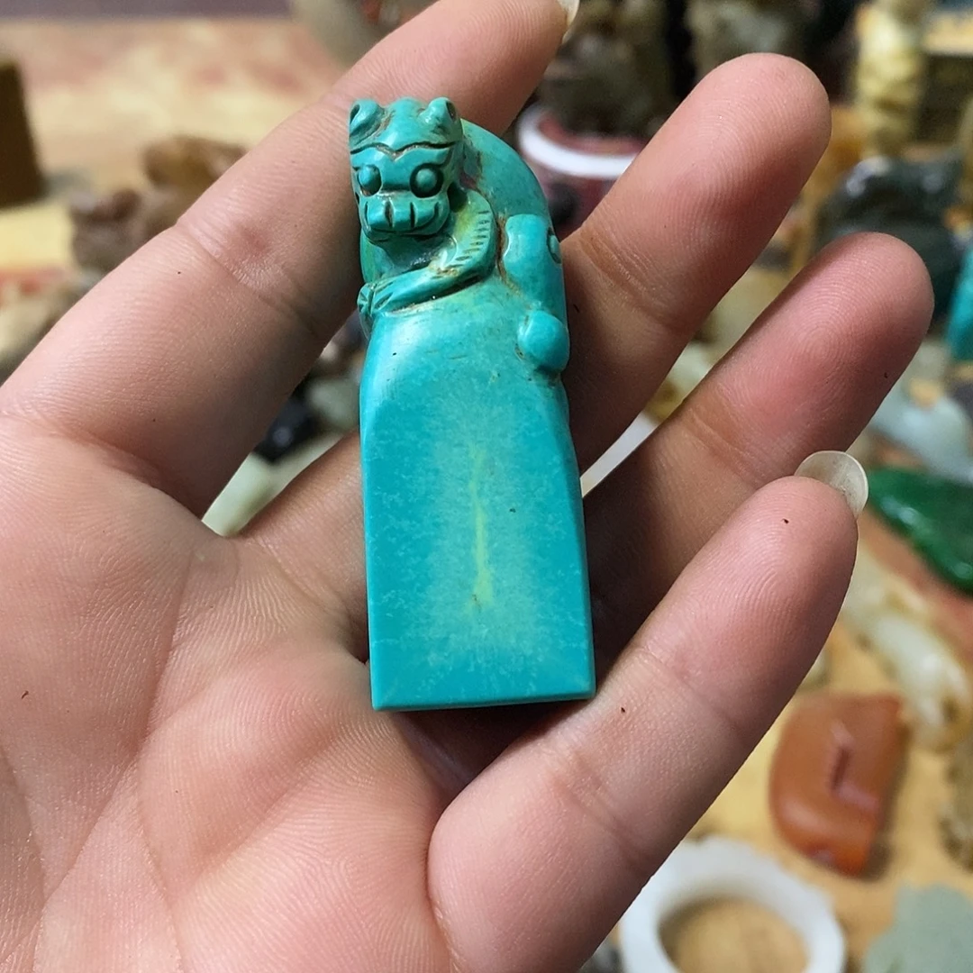 绿松石未镶嵌松石摆件松石摆件