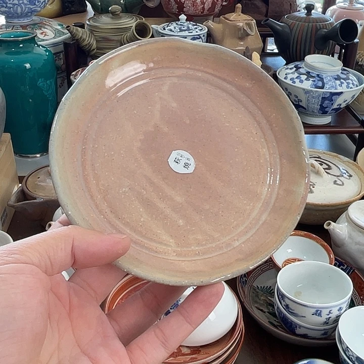 瓷片萩烧壶承不错的