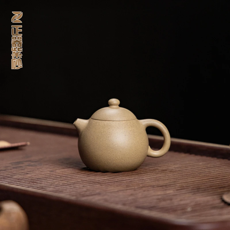 陈小平文旦壶手制圆壶指尖壶黄段泥手工茶壶小容量1498