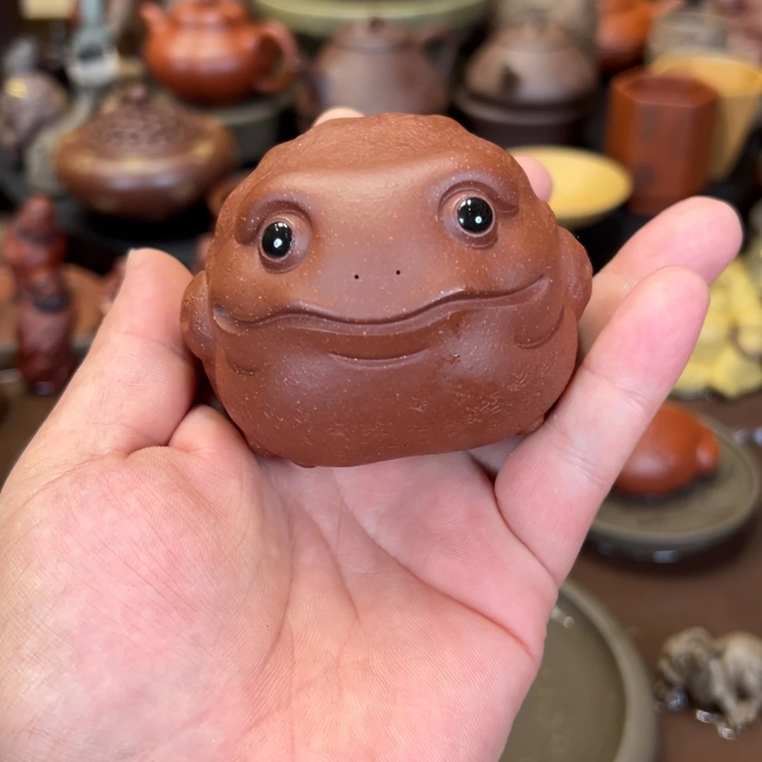 紫砂茶宠紫砂金蟾 微瑕