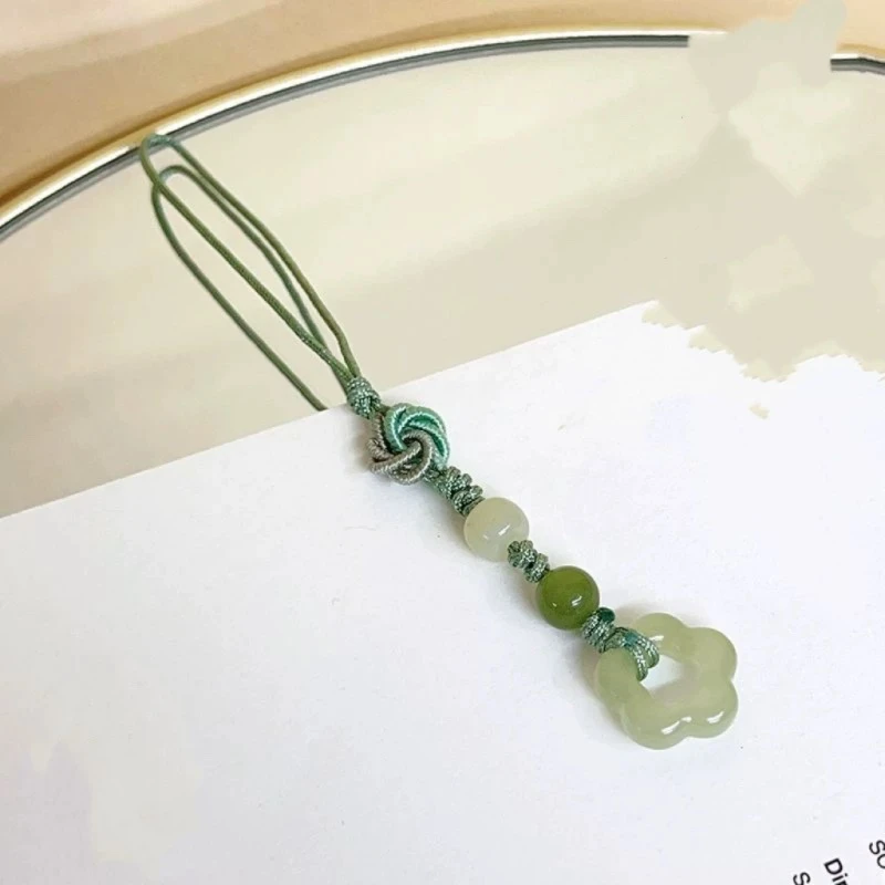 和田玉平安环手机挂件幸运星星手机链挂饰新中式手机链