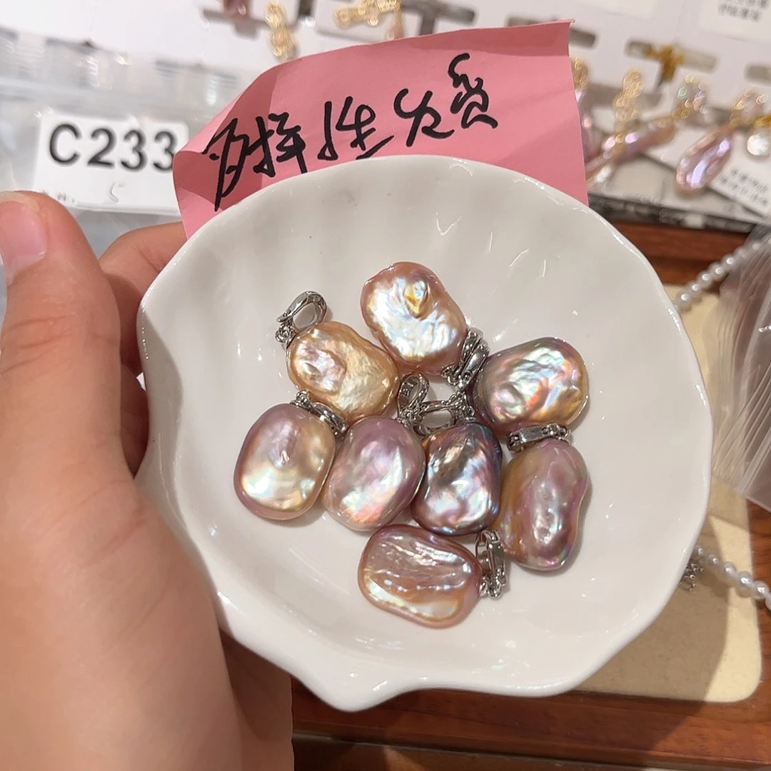 合金淡水珍珠耳饰