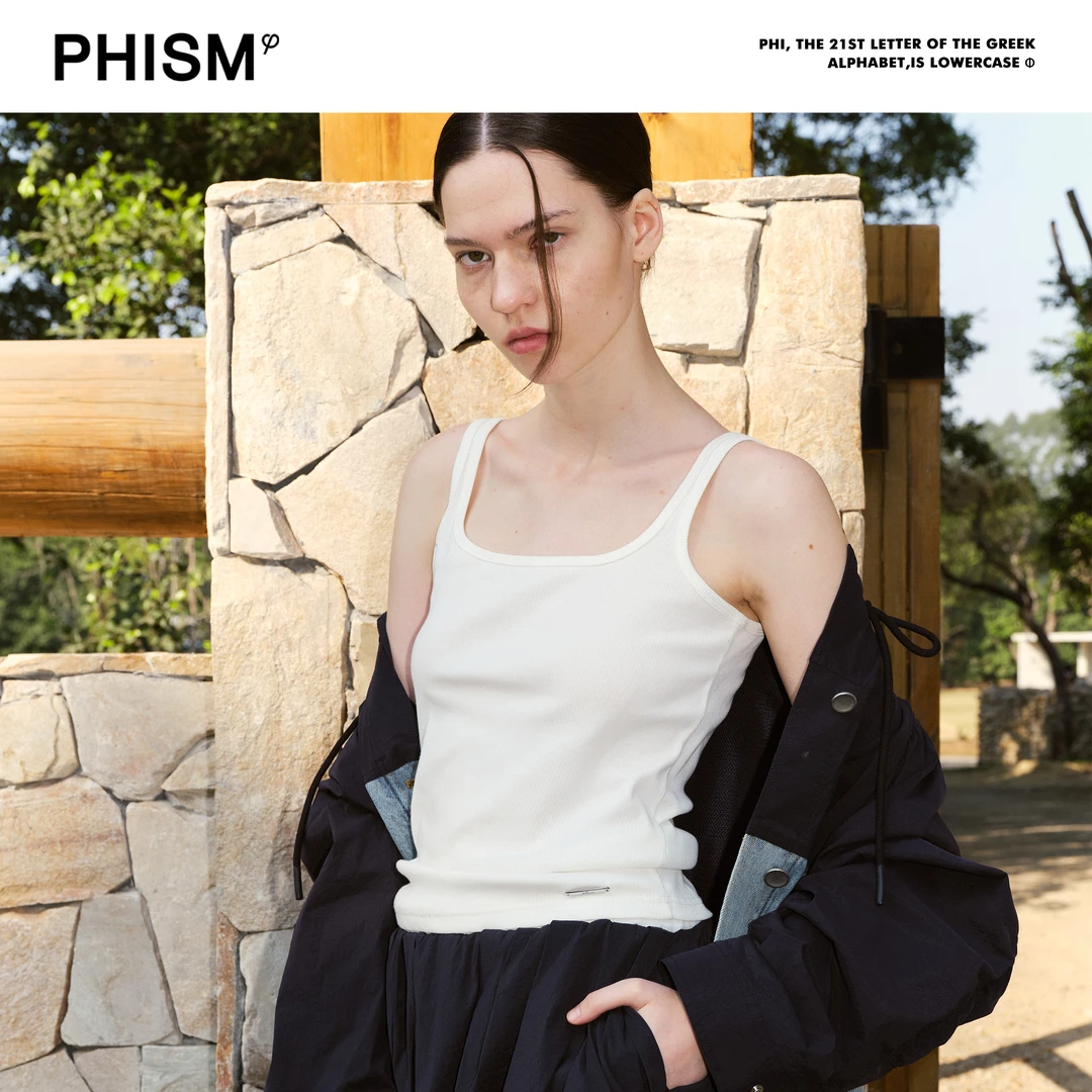 PHISM/PHISM新款时尚百搭打底窄肩带工字背心874T52