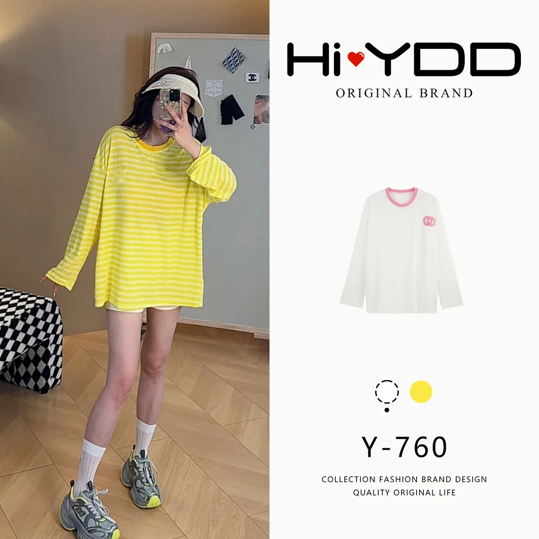 YDD•「Y-760」夏季新款简约修身潮流休闲设计师百搭上衣XZ-8887