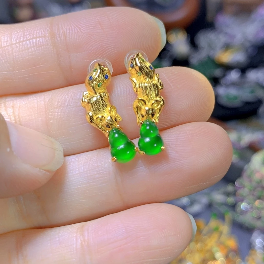 翡翠颈饰银S925镶嵌天然翡翠