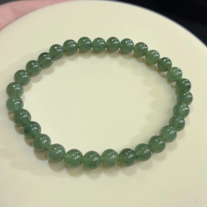翡翠未镶嵌手链（福利款）油青卡6