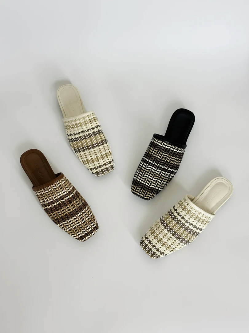 【松梦林烟】3CM｜夏季法式手工编织镂空慵懒休闲时尚百搭凉鞋